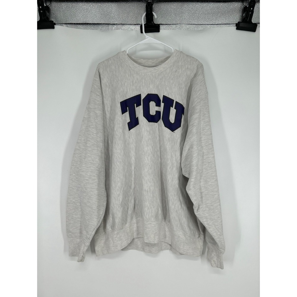 Champion Reverse Weave TCU Horned Frogs Sweatshirt Vintage Pullover 2XL Crewneck